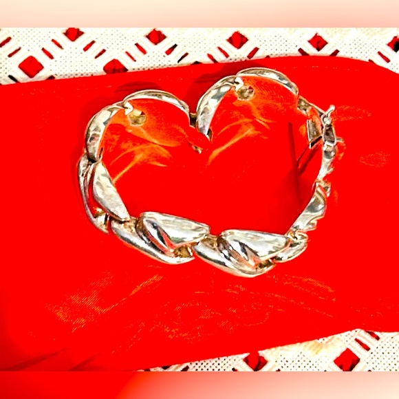 ITALIAN 925 STAMPED VINTAGEGE STERLINGG SILVER SHELL LINK BRACELET 71/2 “ LUXE - Picture 3 of 6